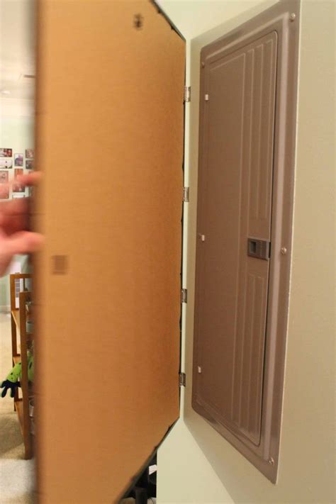 how to hide electrical box in hallway|hide electrical breaker box.